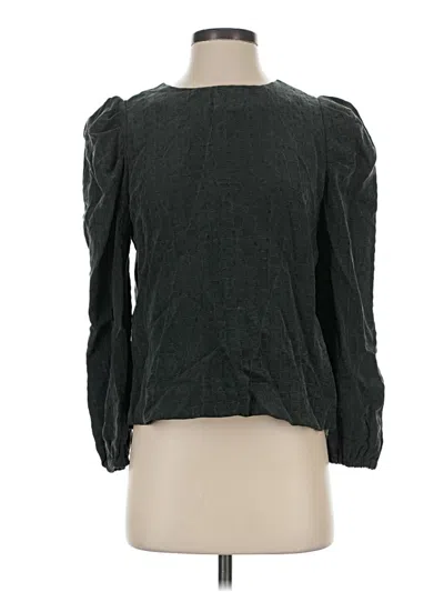 Pre-owned Buru Long Sleeve Blouse In Black