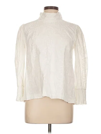 Pre-owned Buru Long Sleeve Blouse In Ivory