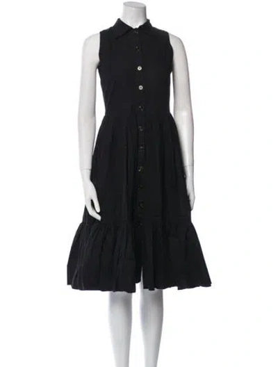 Pre-owned Buru Midi Length Dress In Black