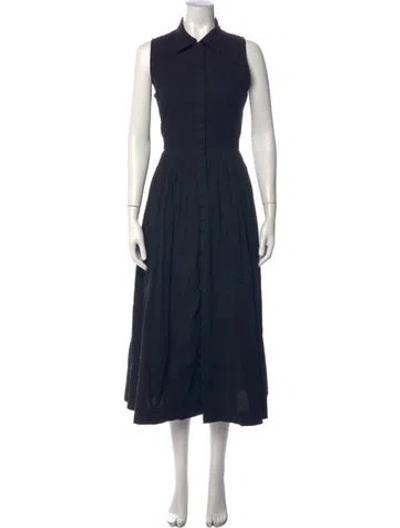 Pre-owned Buru Midi Length Dress In Blue