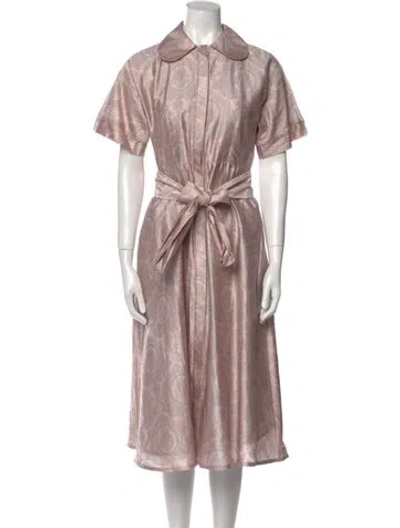 Pre-owned Buru Midi Length Dress In Pink