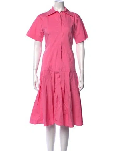 Pre-owned Buru Midi Length Dress In Pink