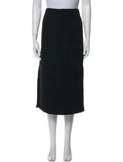 Pre-owned Buru Midi Length Skirt In Black