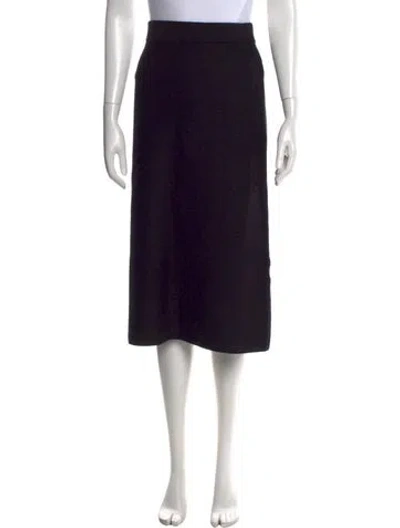 Pre-owned Buru Midi Length Skirt In Black