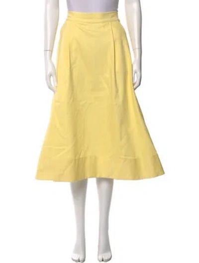 Pre-owned Buru Midi Length Skirt In Yellow