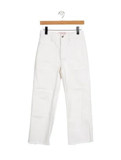 Pre-owned Buru Mid-rise Wide Leg Jeans In White