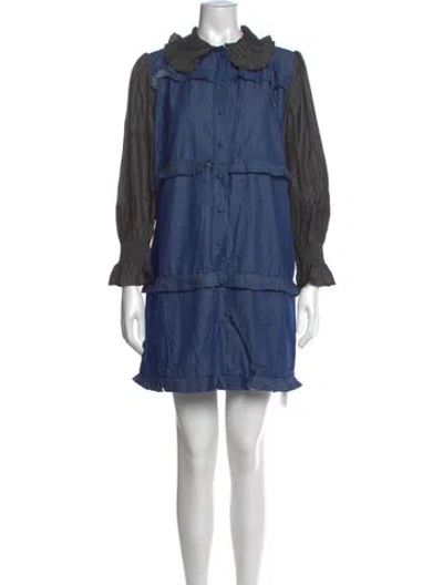Pre-owned Buru Mini Dress W/ Tags In Blue