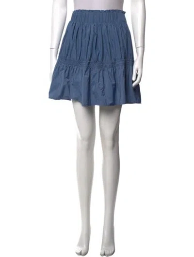 Pre-owned Buru Mini Skirt In Blue