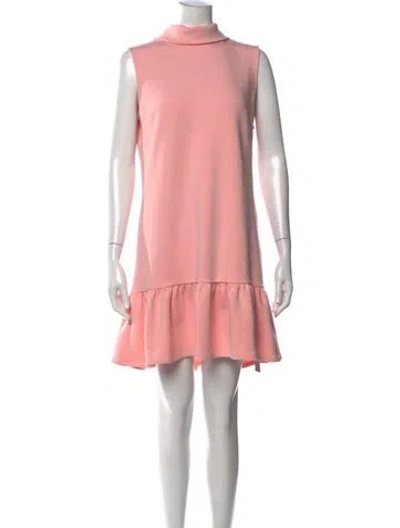 Pre-owned Buru Mock Neck Mini Dress In Pink