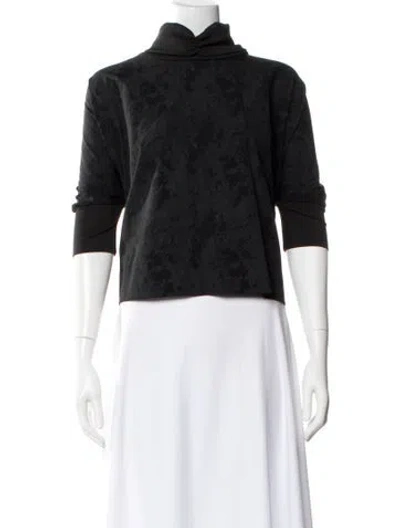 Pre-owned Buru Nylon Patterned Top In Black