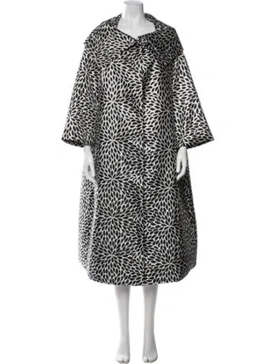 Pre-owned Buru Patterned Coat In Black