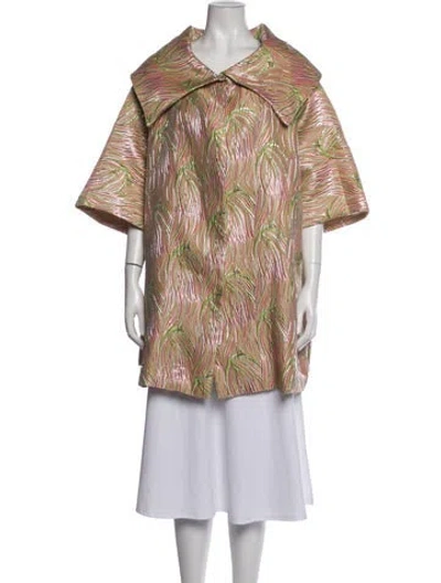 Pre-owned Buru Patterned Coat In Multicolor