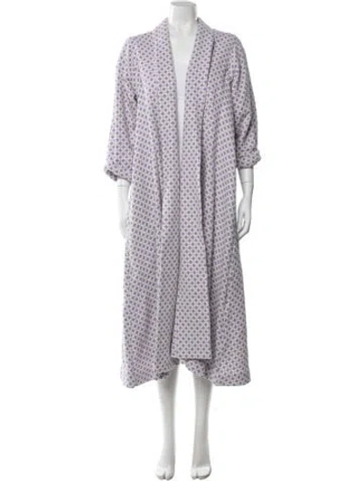 Pre-owned Buru Patterned Coat In Purple