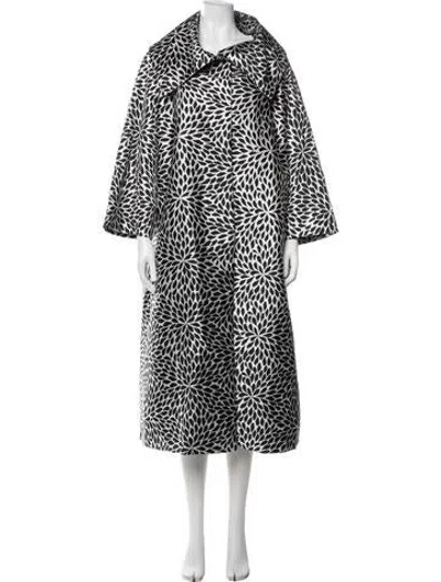 Pre-owned Buru Patterned Coat W/ Tags In Black