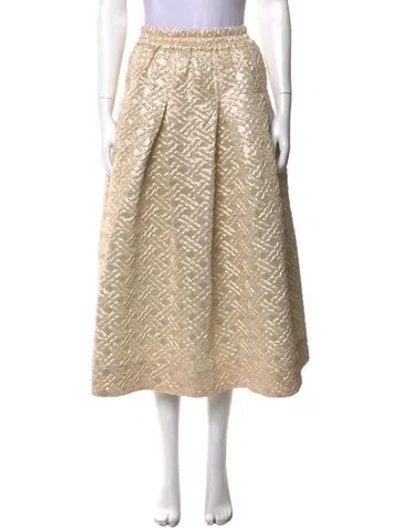 Pre-owned Buru Patterned Midi Length Skirt