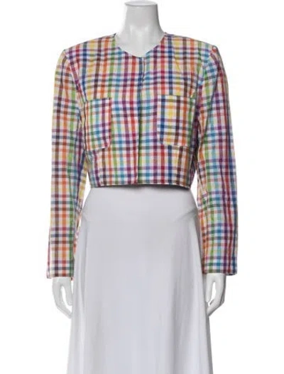 Pre-owned Buru Plaid Print Jacket In Multi