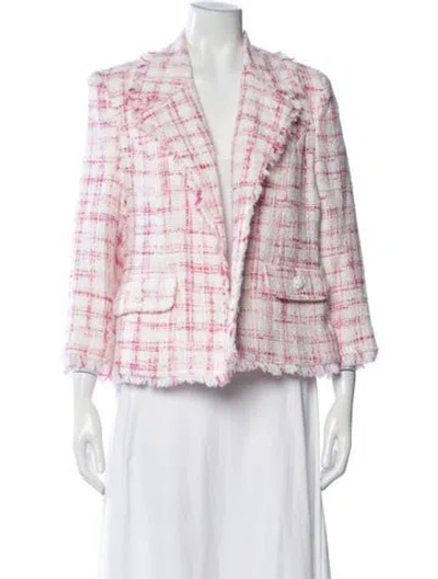 Pre-owned Buru Plaid Print Jacket In Pink