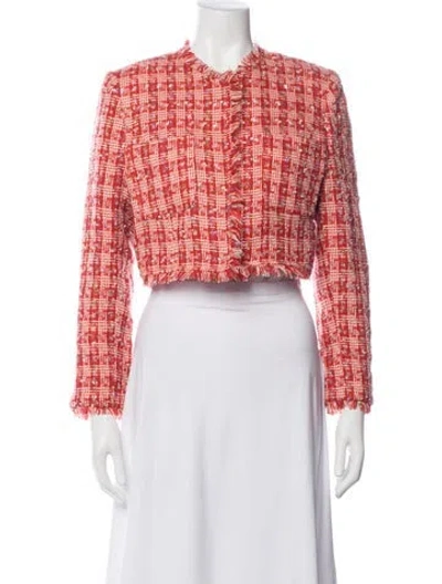 Pre-owned Buru Plaid Print Jacket In Red