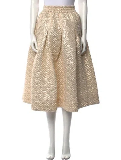 Pre-owned Buru Pleated Accents Knee-length Skirt