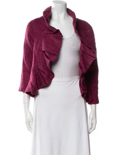 Pre-owned Buru Printed Bolero In Pink