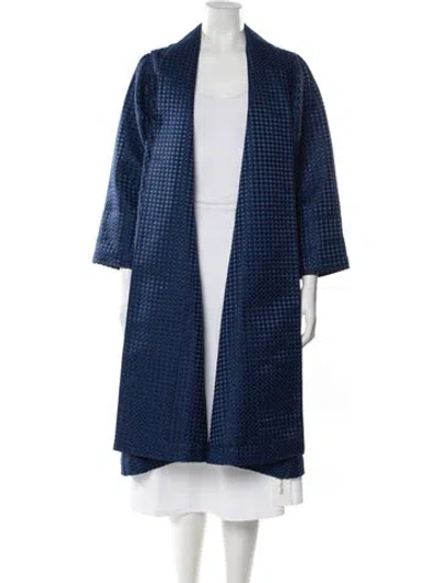 Pre-owned Buru Printed Coat In Blue