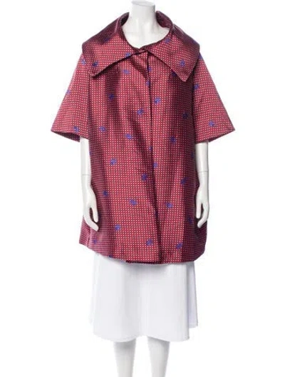 Pre-owned Buru Printed Coat In Red