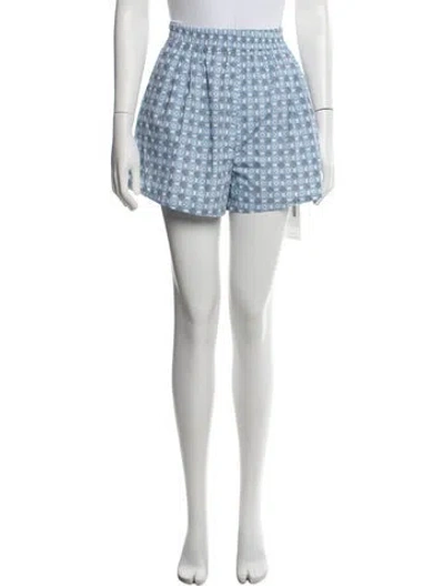 Pre-owned Buru Printed Mini Shorts In Blue