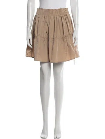 Pre-owned Buru Ruffle Embellishment Mini Skirt In Neutrals