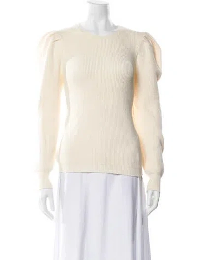 Pre-owned Buru Scoop Neck Sweater In Neutral