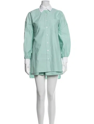 Pre-owned Buru Short Set In Green