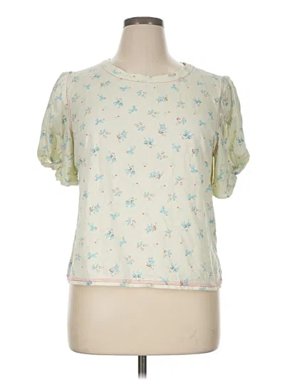 Pre-owned Buru Short Sleeve Blouse In Ivory