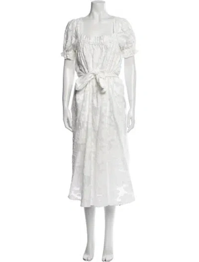 Pre-owned Buru Square Neckline Long Dress In Multi