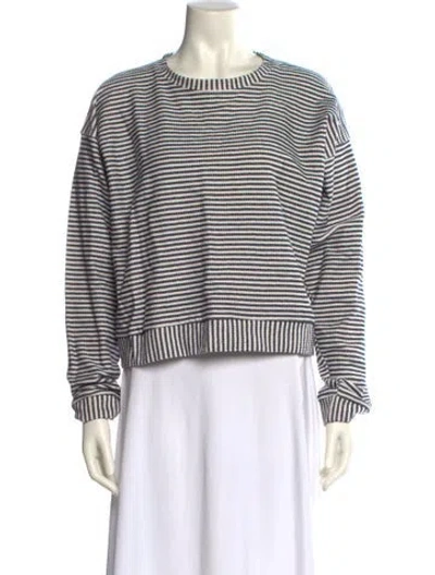 Pre-owned Buru Striped Crew Neck Sweatshirt In Multi