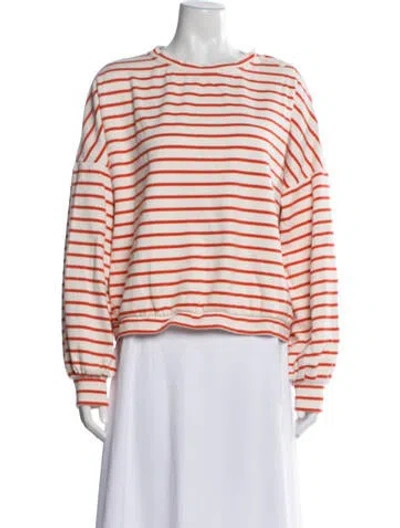 Pre-owned Buru Striped Crew Neck Sweatshirt In Multi