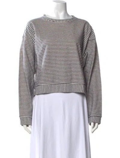Pre-owned Buru Striped Crew Neck Sweatshirt In Multicolor