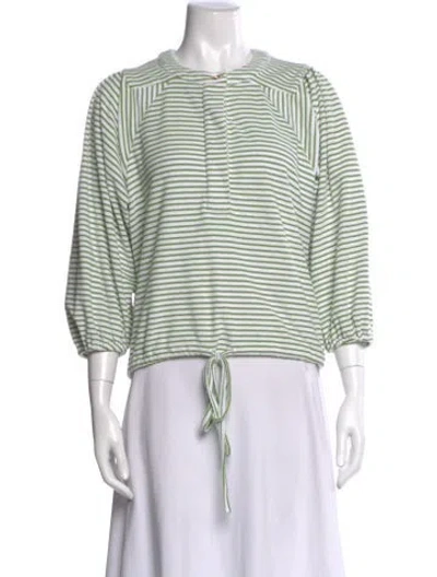Pre-owned Buru Striped Crew Neck Top In Multi