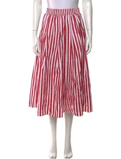 Pre-owned Buru Striped Midi Length Skirt In Multicolor