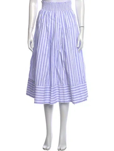 Pre-owned Buru Striped Midi Length Skirt W/ Tags In Multicolor