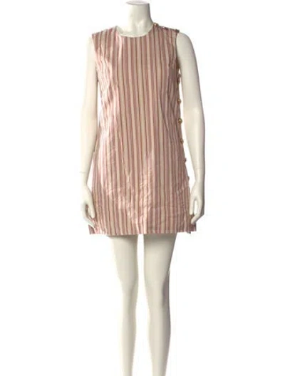 Pre-owned Buru Striped Mini Dress In Multi