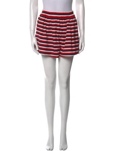 Pre-owned Buru Striped Mini Shorts In Black