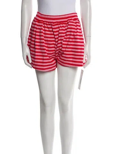 Pre-owned Buru Striped Mini Shorts In Pink