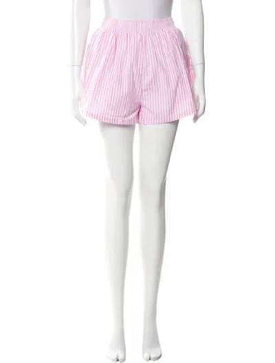 Pre-owned Buru Striped Mini Shorts In Red