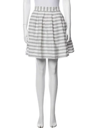Pre-owned Buru Striped Skirt In Gray