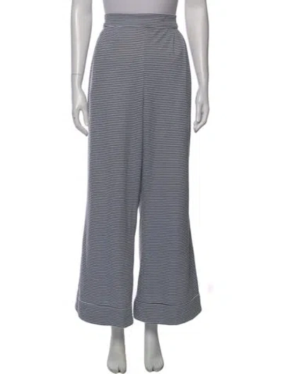 Pre-owned Buru Striped Wide Leg Pants In Multi