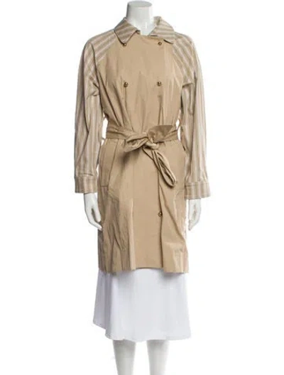 Pre-owned Buru Trench Coat W/ Tags In Neutral