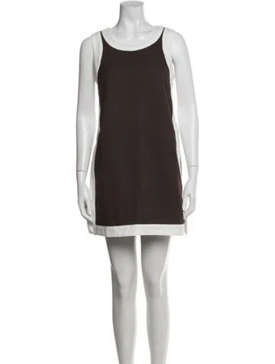 Pre-owned Buru Tweed Pattern Short Set In White