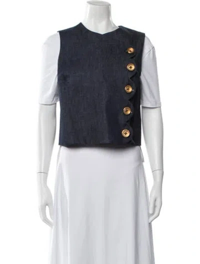 Pre-owned Buru Vest In Blue