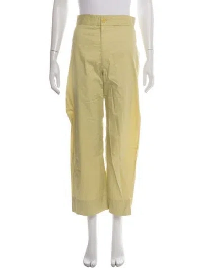 Pre-owned Buru Wide Leg Pants In Green/yellow