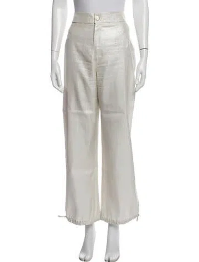 Pre-owned Buru Wide Leg Pants In Neutrals
