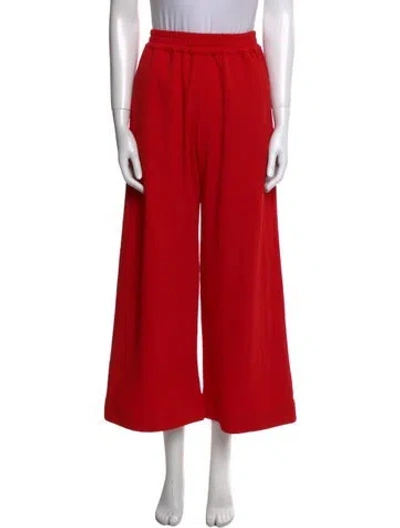 Pre-owned Buru Wide Leg Pants In Red